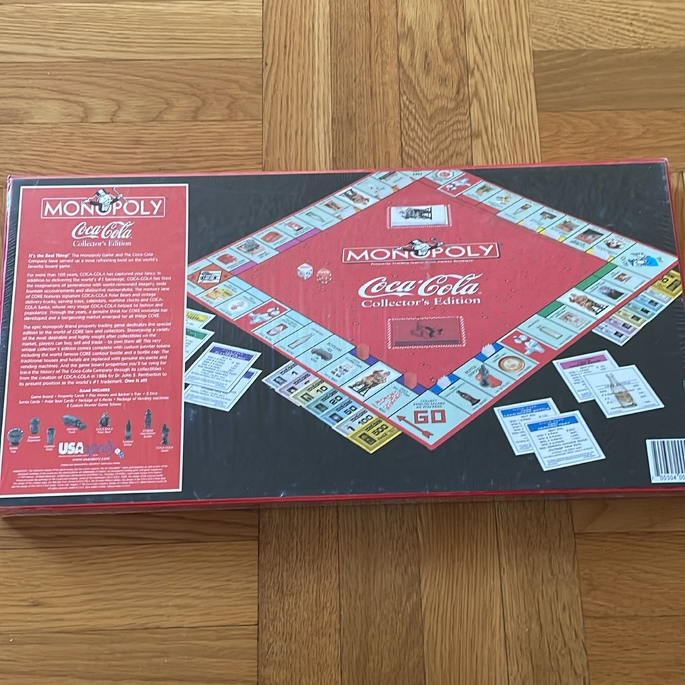 Coca-Cola Monopoly Collectors Edition Board Game Vintage 1999 Coke NEW Sealed - Picture 2 of 2